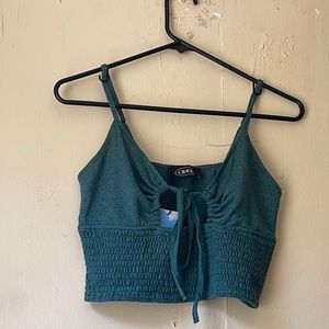 Front tie crop top